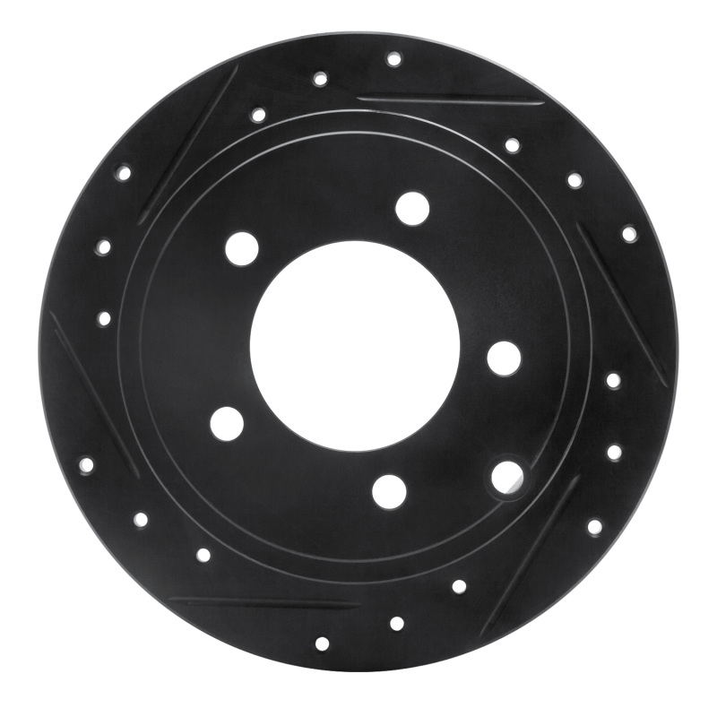 Chrysler 200 Brake Rotor (1) - Rear Left - R1 Concepts - Drilled & Slotted - Black - `07-`17 Chrysler 200 Brake Rotor (1) - Rear Left - R1 Concepts - Drilled & Slotted - Black - `07-`17